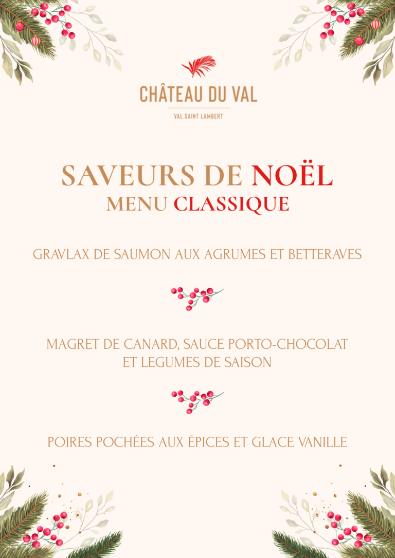 menu noël classique